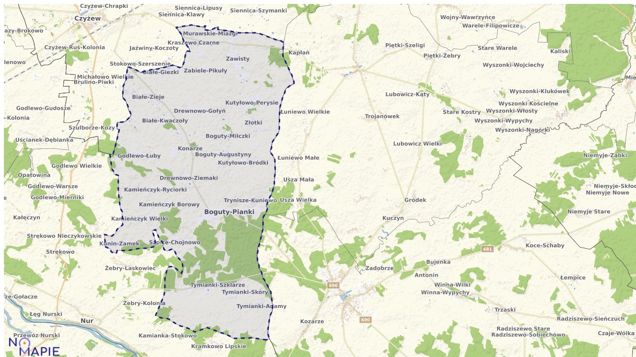 Mapa wyborów do sejmu Boguty-Pianki
